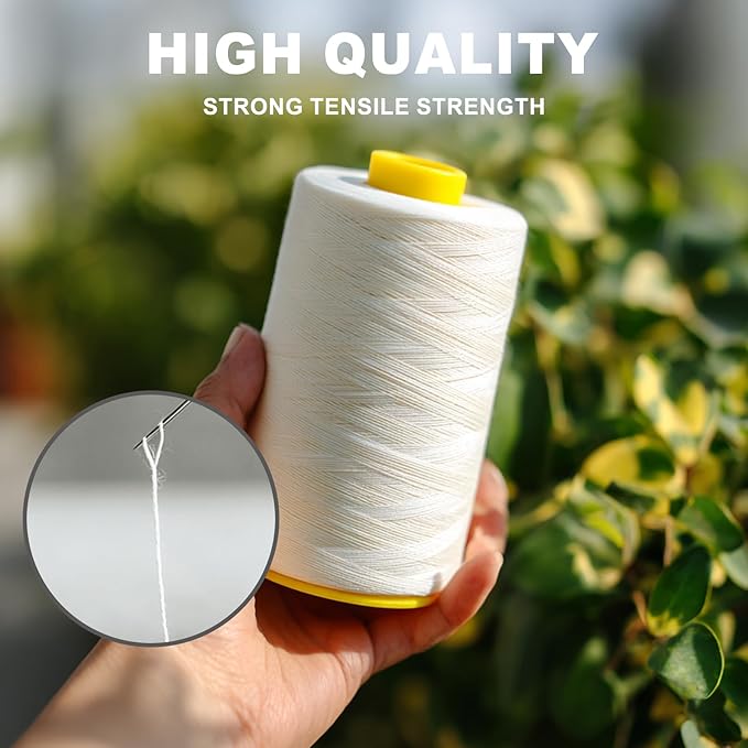 Sewing Thread Cone Set, 3 Pack Serger Thread, 3000 Yards Each, All Purpose Thread for Sewing, Quilting, Machines, Overlock, Merrow & Hand Embroidery (Grey*3)