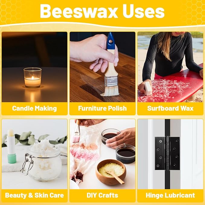 Silicone Beeswax Mold with Makes 2 x 1 lb Blocks, Reusable Silicone Molds with The Word Beeswax Embossed, Reusable Beeswax Bar Mold for DIY Soap, Candle, Wax Block Crafting, Reusable, Easy Release