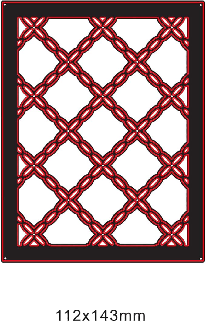 Lapoo Geometric Cutting Die for Scrapbooking - Durable, Cut Stencils for DIY Scrapbook Photo Album Decorative Paper Card, Card Making Supplies (Grid 5.6 x 4.4 in)
