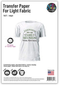 NuFun Activities Inkjet Printable Iron-On Heat TShirt Transfer Paper 11x17 (50, Light Fabrics)