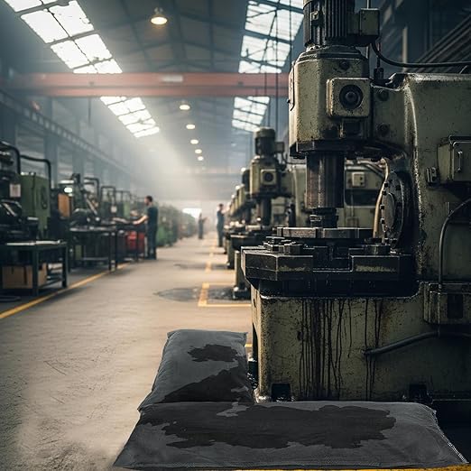 Sintuff 12 Pcs Oil Absorbent Pillows 8" x 20" Universal Spill Absorbent Pillows for Water and Oil Spill Containment, Flood Cleanup