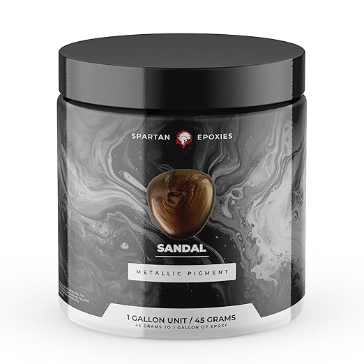Spartan Epoxies Metallic Pigment Powder for Epoxy - 30 Unique Colors, 4oz for 1 Gallon and 12oz for 3 Gallons of Clear Epoxy, Made in The USA (Sandal, 4oz (45 Grams))