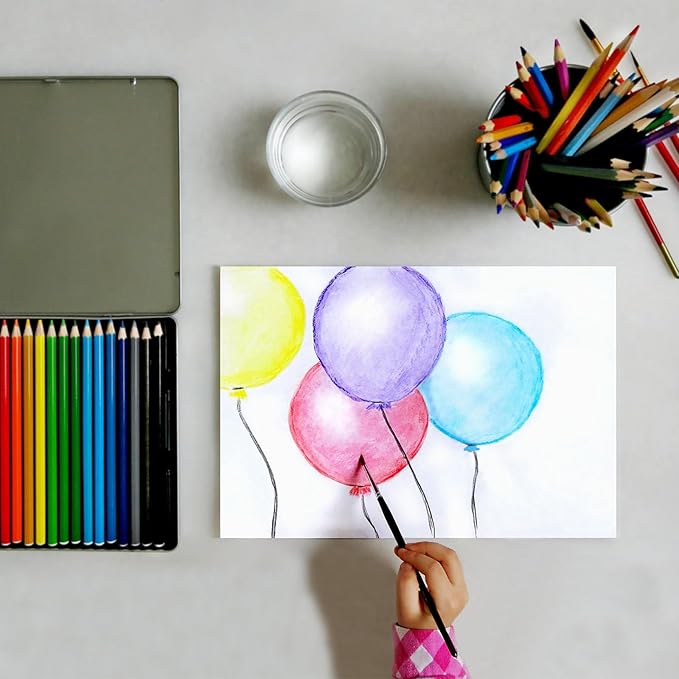 PATIKIL Watercolor Pencil, 6Pcs Water Soluble Pencils for Blending, Coloring, Sketch Drawing, Painting, Green Yellow