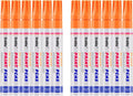 Orange Paint Markers, 12 Pack Oil-Based Waterproof Quick Dry Permanent Paint Pen Set for Rocks Painting, Wood, Fabric, Plastic, Canvas, Glass, Mugs, Metal, Tire, Stone, DIY Craft