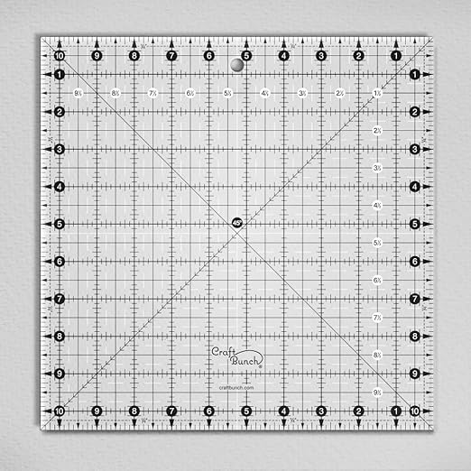 Non-Slip Square Quilt Template Ruler (10.5" x 10.5")