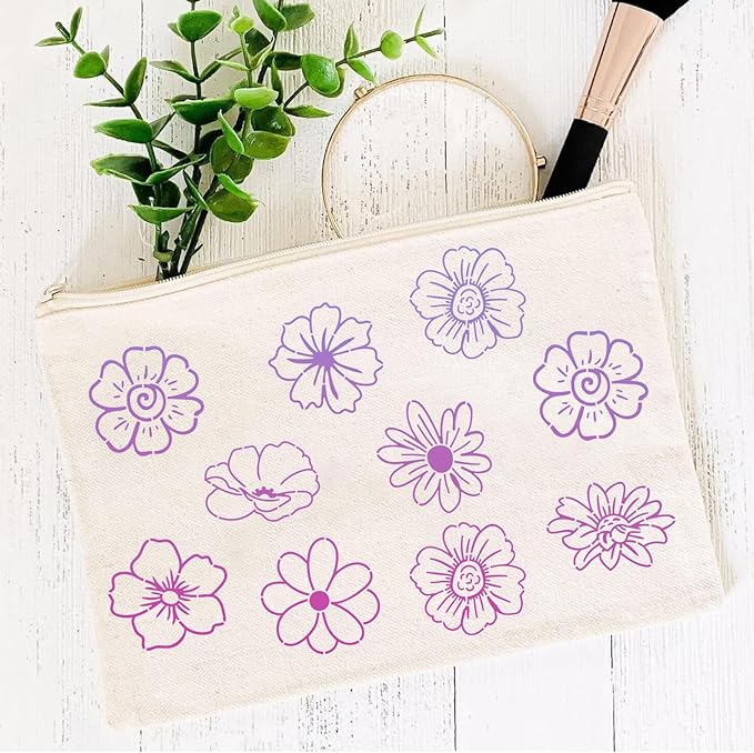 Flower Stencils for Painting Reusable 3” Flowers Stencil Floral Leaves Drawing Templates for Painting on Wood Fabric Canvas