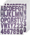 Starboling Letter Stickers,2 inch 8 Sheets Purple Alphabet Sticker,Self Adhesive Vinyl Letter Stickers Mailbox Numbers,for Arts Crafts Outdoor Sign Poster Mailbox Sign Doors Mailboxes Car Truck