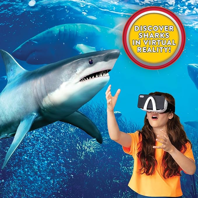 Abacus Brands STEAM Shark Lab VR - Illustrated Interactive VR Book and STEAM Learning Activity Set - for Ages 8 and Up