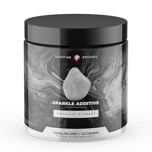 Spartan Epoxies Metallic Pigment Powder for Epoxy - 30 Unique Colors, 4oz for 1 Gallon and 12oz for 3 Gallons of Clear Epoxy, Made in The USA (Sparkle, 4oz (45 Grams))