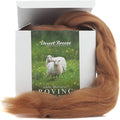 Desert Breeze Distributing – 100% Natural Merino Wool Roving, Wool for Spinning, Tapestry Yarn, Needle Felting, Wet Felting, Big Yarn Roving, 19 Micron, 70mm Staple Length, 8 OZ Size, Color Cinnamon