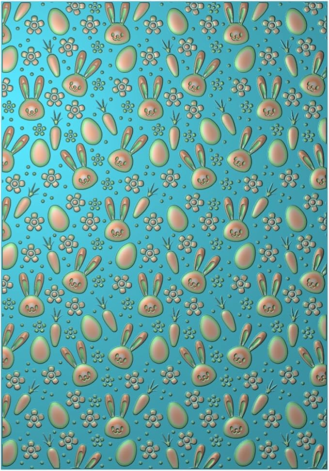 BAOFALI 3D Embossing Folder for Card Making,Easter Bunny Plastic Texture Fades Embossing Folder Template for Scrapbooking Cardstock Album DIY Decoration Paper Crafting 6.3x4.5inch