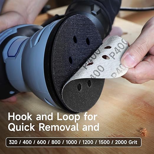 80PCS 5 inch Wet Dry Sanding Discs, Silicon Carbide Orbital Sander Hook and Loop Sandpaper 320 400 600 800 1000 1200 1500 2000 Grit, Best for Metal, Automotive Sanding