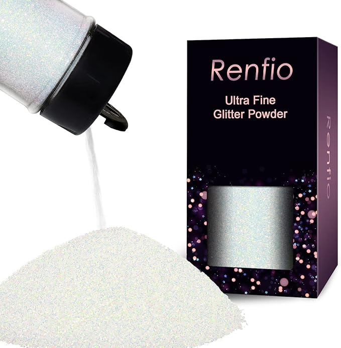 Renfio Opal Ultra Fine Glitter Powder Metallic Resin Glitter 1.75 Oz (50g) PET Flakes Crafts Sequins 1/128" 0.008" 0.2mm Epoxy Chips Flakes for Tumblers Slime Decoration - Magic Opal