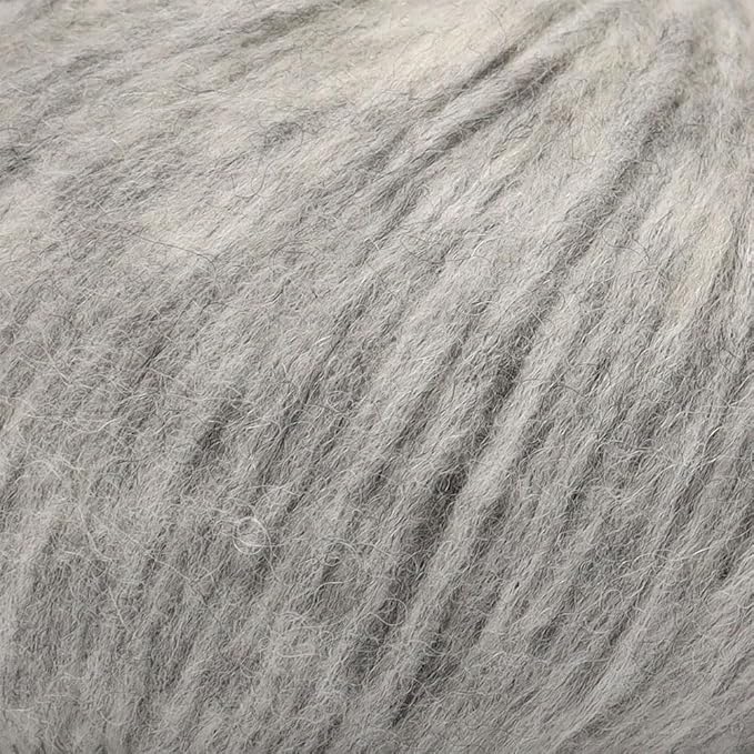 Pullu - Baby Alpaca Merino Wool Yarn Set of 3 Skeins (150 Grams) Worsted Weight - Sourced Directly from Peru - Heavenly Soft and Perfect for Knitting and Crocheting (Heather Silver Gray)