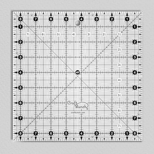 Non-Slip Square Quilt Template Ruler (8.5" x 8.5")