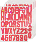 Starboling Letter Stickers,2 inch 8 Sheets Red Alphabet Sticker,Self Adhesive Vinyl Letter Stickers Mailbox Numbers,for Arts Crafts Outdoor Sign Poster Mailbox Sign Doors Mailboxes Car Truck