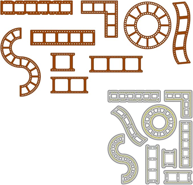 Cutting Dies Metal Stencils Scrapbooking Tools DIY Embossing Template for Paper Card Making Album Arts Crafts Supplies (Films-8.2x7.5cm)