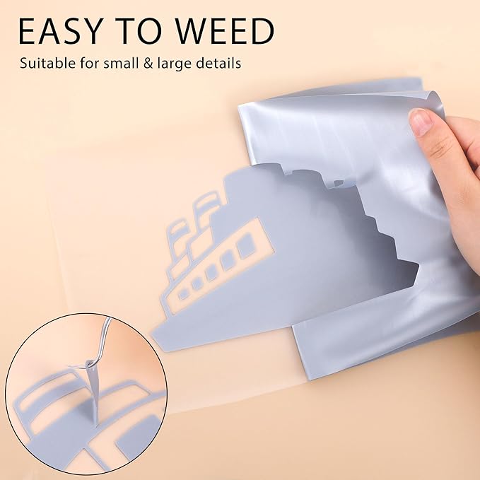 RENLITONG Silver Iron on Vinyl 12Inch by 50ft Roll HTV Heat Transfer Vinyl for T-Shirt HTV Rolls for All Cutter Machine - Easy to Cut & Weed for Heat Transfer Design