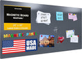 Diamond Life Magnetic Board - Memo & Vision Board for Home, Office, and Classroom - Magnet Board for Kids - Pre-drilled Mounting Screws Included (Silver 24"x48")