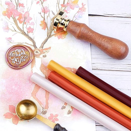Red Wax Sealing Sticks, ONWINPOR 10pcs Glue Gun Wax Seal Sticks for Wax Seal Stamp, Letter Sealing Wedding Invitations, Cards Envelopes (Red)