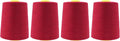 Mandala Crafts 4 Pack of Serger Threads Cones Spools - 20S/2 24000 Yards Polyester Cranberry Threads for Sergers Machine and Overlock Quilting Sewing Machine