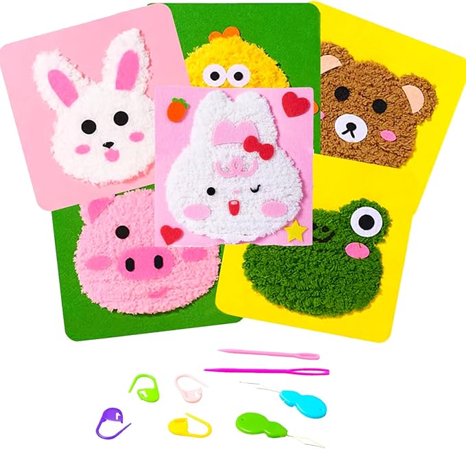 Hekisn 45Pcs Large Eye Blunt Yarn Needles kit, Assorted Sizes Bent Tapestry Darning Needle, Sewing Needles with Needle Threaders & Stitch Markers for Knitting Crochet (Red&Black)