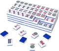 American Mahjong Tile Set with 166 Navy Blue Back Tiles (1.2”, Tiles Only)