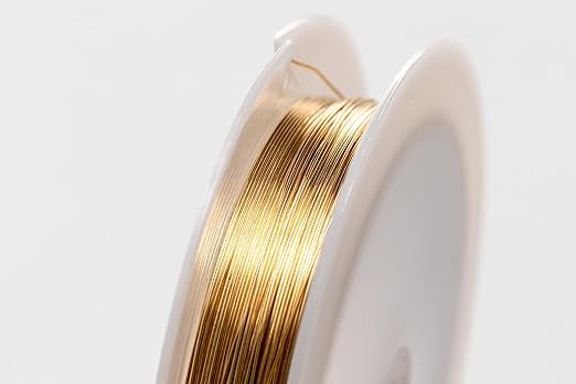 26 Gauge, Jeweler's Brass Wire, Red Brass, Round Dead Soft CDA #230 Alloy Jewelry Grade - 25FT by CRAFT WIRE
