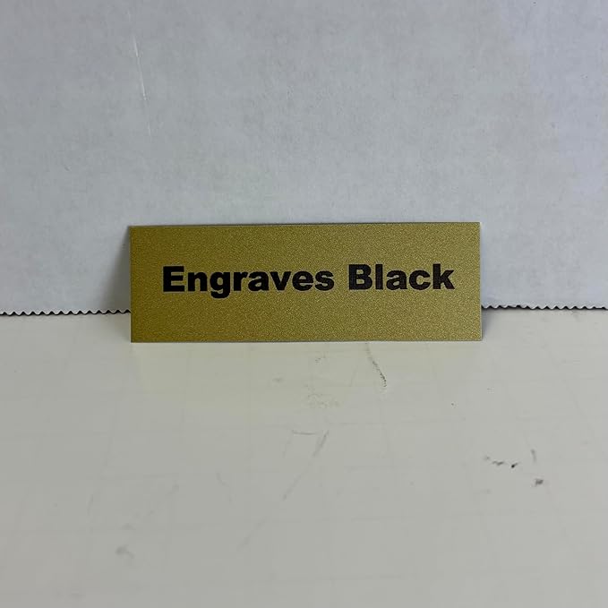 Blank Metal Plates for Laser Engraving - 4 Pack | Aluminum Sheets 0.020" Thick | CO2, Diode, Fiber Laser Compatible | Multiple Sizes & Colors (Gold (engraves black), 3x11.25 inch)