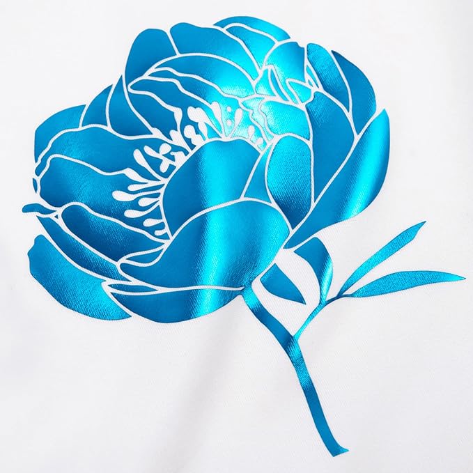 VINYL FROG Metallic Foil HTV Vinyl Roll 12" x5ft Blue Heat Transfer Vinyl Chrome Iron on Vinyl Easy to Cut & Weed DIY Heat Press Design for T-Shirts