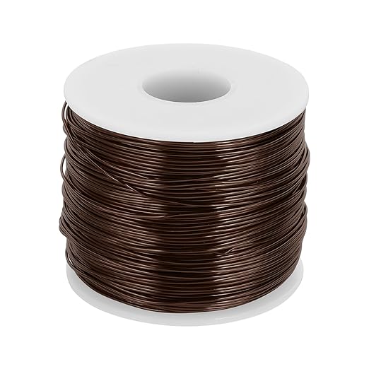 MECCANIXITY 18 Gauge Anodized Aluminum Craft Wire Bendable Bonsai Training Wire 492 Feet 1mm for Sculpting Crafts Wreath Floral Beading Jewelry Making, Brown