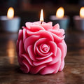 mdgfge Rose Pillar Candle Silicone Mold, Valentine's Day Handmade 3D Rose Candle Molds Flower Bouquet Soap Gypsum Resin Mold for Wedding Anniversary Crafts Decor Supplies