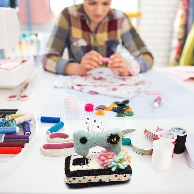 GLACIART ONE Sewing Machine Pin Cushion| Large Size |Durable & Handmade Craft Sewing Supplies | Also for Quilting, Machine Needles, Safety and T Pins