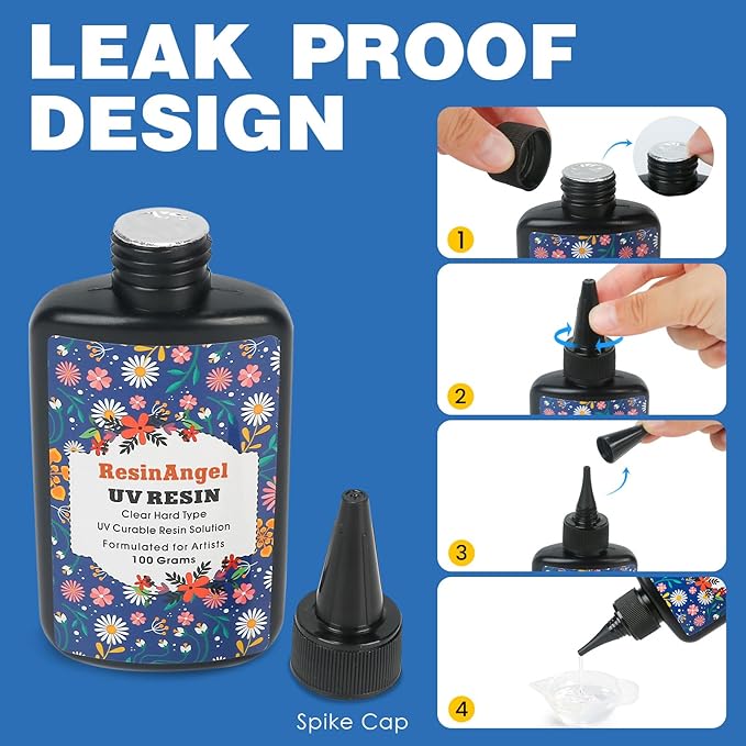 400g UV Resin kit, Crystal Clear Hard, Premixed UV Epoxica Resina Fast Curing Sunlight Activated with Casting Tools for Beginners Jewelry Making, DIY Art Crafts, Coating