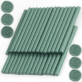 Olive Green Wax Seal Sticks, 30pcs Sealing Wax Sticks, HOSEALING Glue Gun Wax Seal Sticks for Wax Seal Stamp, Premium Sealing Wax for Wedding Invitations, Letter, Envelope (Mini Size)