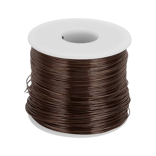 MECCANIXITY 20 Gauge Anodized Aluminum Craft Wire Bendable Bonsai Training Wire 771 Feet 0.8mm for Sculpting Crafts Wreath Floral Beading Jewelry Making, Brown