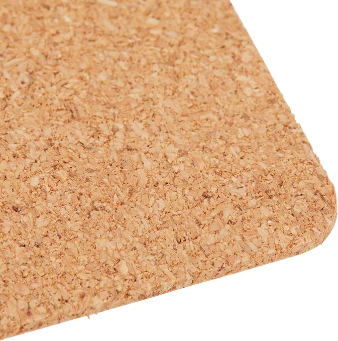 Juvale Square Cork Tiles - 50 Pack, 3.7 x 3.7 in, 1.5 mm Thick, Brown - Adhesive Cork Backing for Coasters & DIY Projects - Craft Supplies for Adults