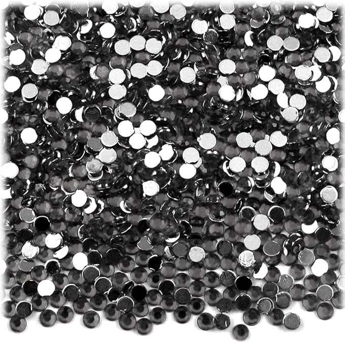 The Crafts Outlet 1,440pc Rhinestones Round 3mm (10ss) Flatback Beer Brown