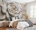 AFZEVEB-3D Rose Flower Wallpaper Large Floral Wall murals for Bedroom 159"x107"(Not Peel and Stick)