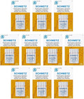 SCHMETZ Embroidery Sewing Machine Needles - Precision Needles, Size 75/11, 5-Needle Cards, Pack of 10