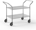 24" W x 36" L x 36" H Chrome Heavy Duty Utility Cart | 2-Tier | NSF Commercial Storage Rack Mobile Unit | Storage and Mobility Solution for Your Business