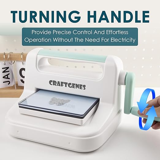 Manual Die Cutting Machine, Embossing Machine 6'' Opening Size for Cardmaking, Scrapbooking, and DIY Crafts – Complete Set with A5 Die Cuts, Embossing Folders, Plates, Clear Stamps