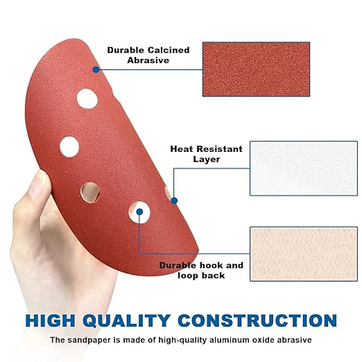 5 Inch 8 Hole Sanding Discs, 150 PCS 400 Grit Hook and Loop Sandpaper, Round Aluminum Oxide Sand Paper Discs for Random Orbital Sander