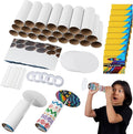 25 Pcs DIY Kaleidoscope Kit Bulk with Colored Crayons Set for Gifts, DIY Kaleidoscope Making Craft Kit for Science Experiment Educational STEM Craft Supplies
