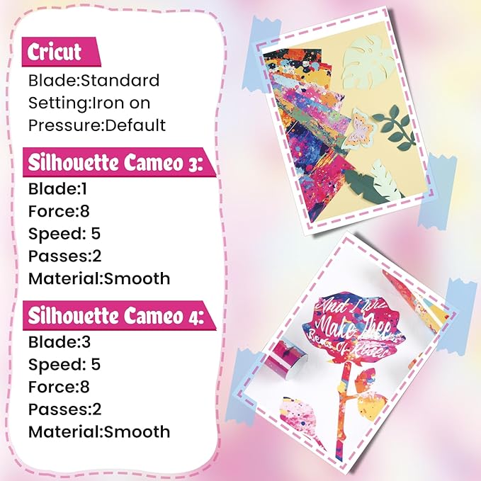 HTVRONT Splatter Heat Transfer Vinyl - 10 Sheets 12"x10" Vibrant Paint Splatter HTV Vinyl, Watercolor Iron-On Vinyl for T-Shirts, Splatter HTV Easy Cut & Weed, Fits All Cutting Machines