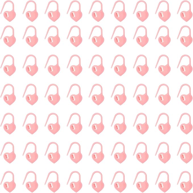 uxcell 400pcs Stitch Markers for Crocheting, Heart Shaped Crochet Marker Needle Clip Counter for Knitting Clothing Tag DIY Craft,Pink
