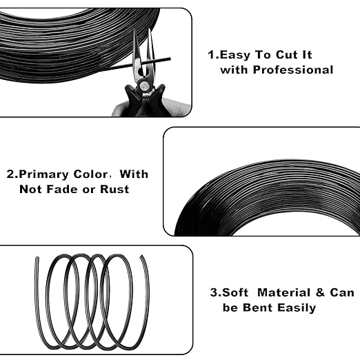 3mm Aluminum Craft Wire, 50 Feet 9 Gauge Bendable Anodized Metal Wire for Sculpting, Jewelry Making, Armature Making, Wire Weaving and Wrapping