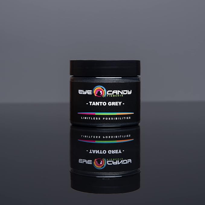Eye Candy Pigments Premium Grey Mica Powder - Tanto Grey (50gr) - for Epoxy, Resin, Soap, Paint, Woodworking, Acrylic Pouring, Bath Bombs, Fishing Lures - DIY Arts and Crafts Additive