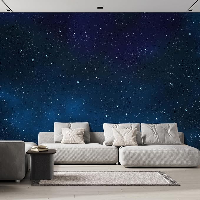 wall26 Wall Sticker/Wall Mural Beautiful Scenery of The Starry Night, Not Peel and Stick, Non-Woven Wallpaper Decorative for Bedroom, Living Room, Office - 132x192 inches