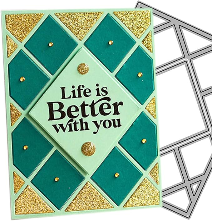 Mvchifay Cutting Dies for Card Making Metal Die-Cuts Scrapbooking Tool Hollow Frame DIY Craft Punch Template Embossing for Paper Album Decor (Style-A)